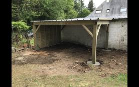 garage bois toit plat haute qualité